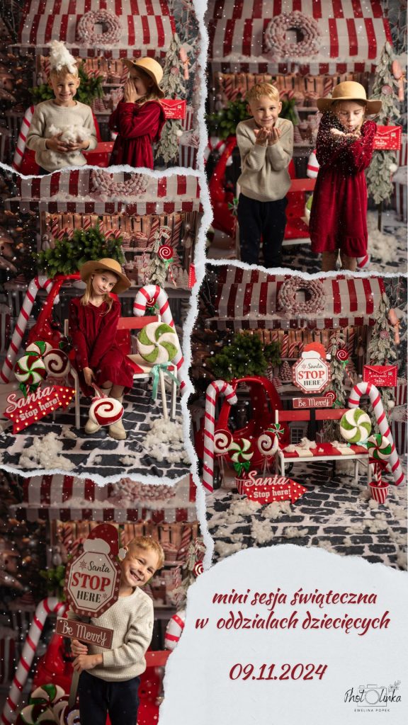 Bożonarodzeniowa sesja zdjęciowa w Oddziałach Dziecięcych